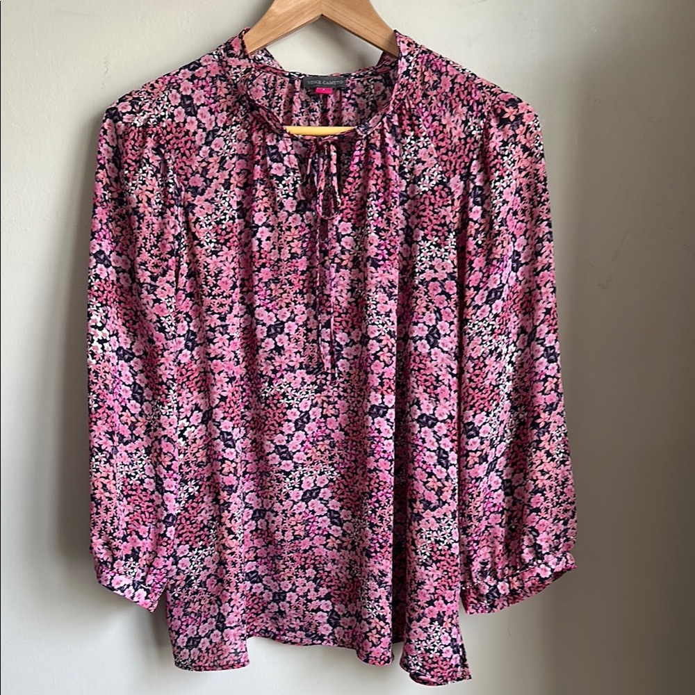 Vince Camuto Pink Floral Blouse